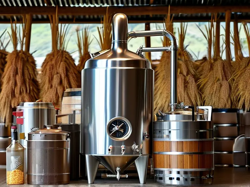 农村实用小型酿酒设备工作场景实拍图