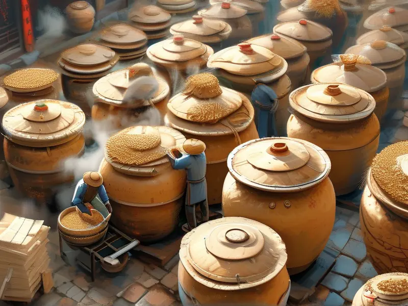 浓香型白酒传统酿造工艺现场图