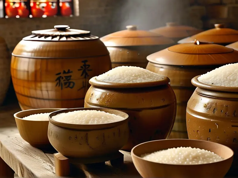 糯米酒酿造过程示意图