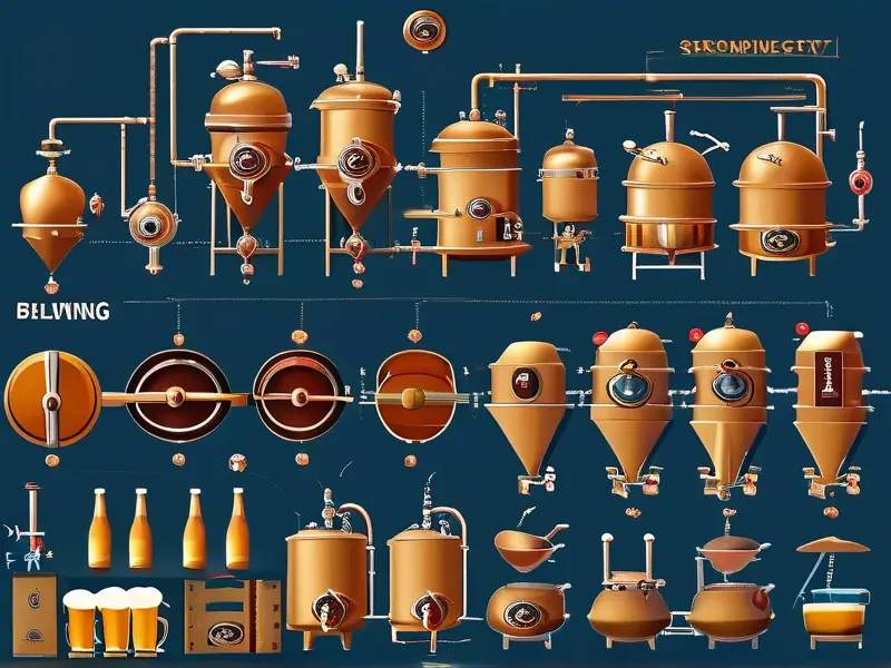 啤酒酿酒工艺方法对比示意图