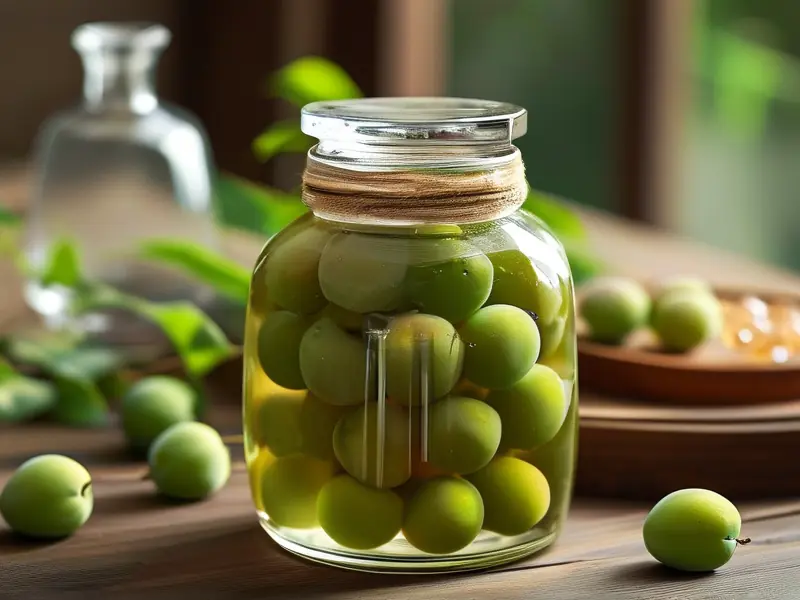 青梅泡酒制作过程展示