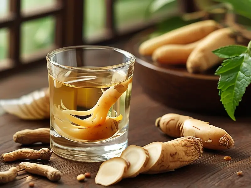 人参泡酒制作过程及成品展示