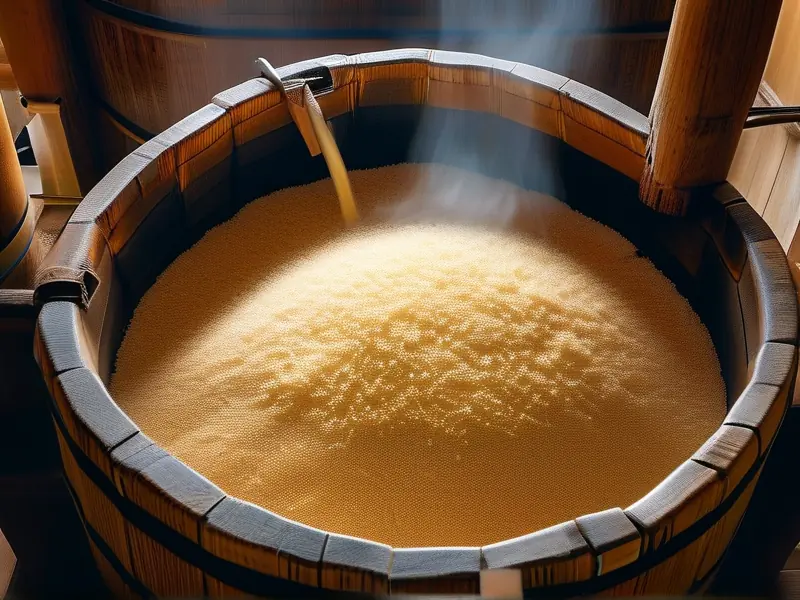 日本清酒传统酿造工艺展示