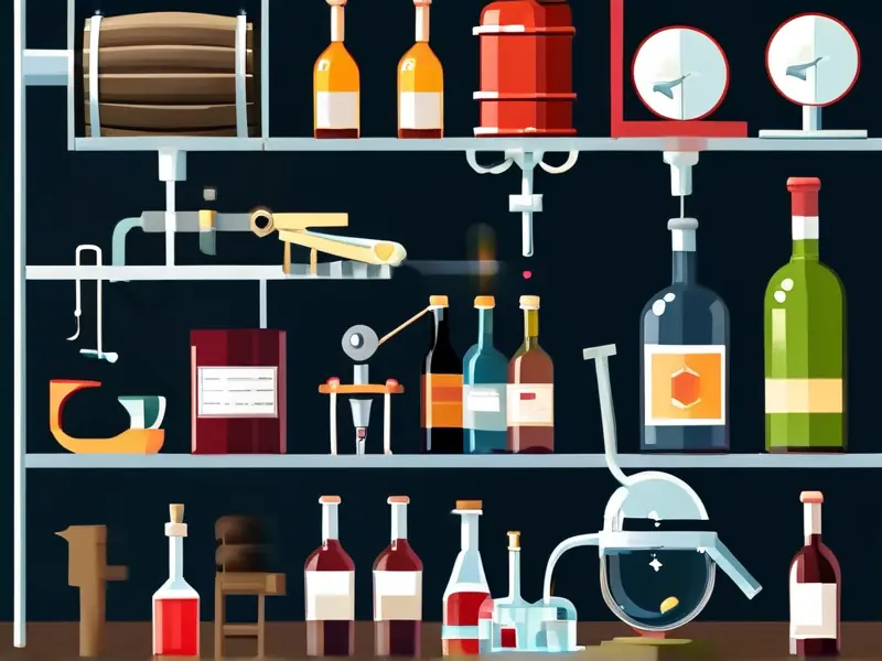 专业人士检测酒样品鉴别勾兑酒和酿造酒