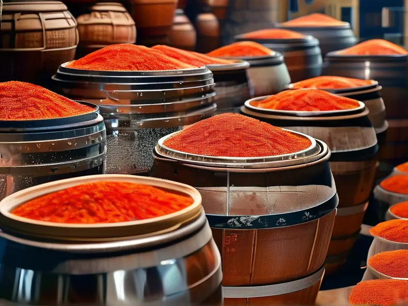 红曲酒酿造原料与成品展示