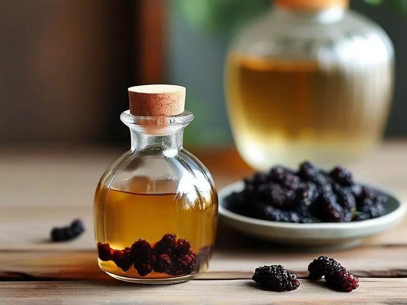 桑葚干泡酒制作过程展示