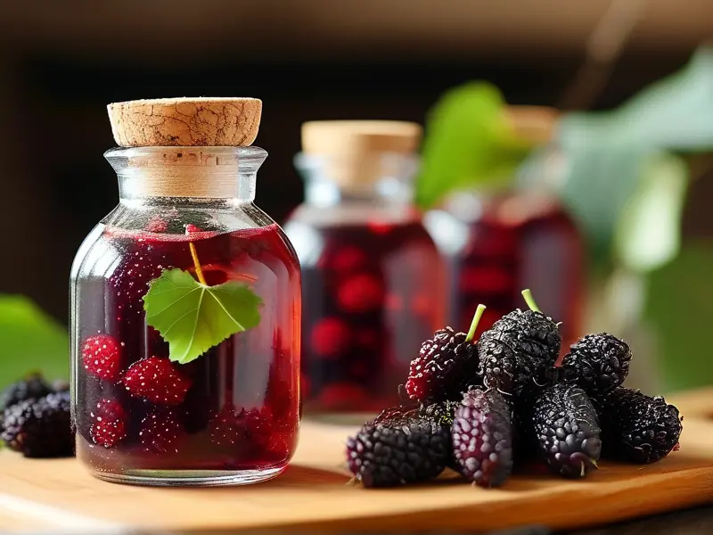 桑葚泡酒制作过程展示