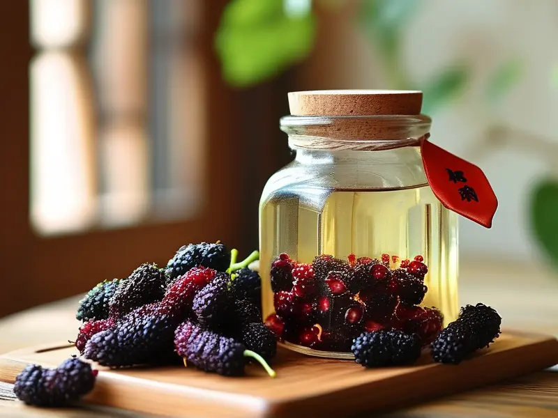 桑葚泡酒制作过程展示