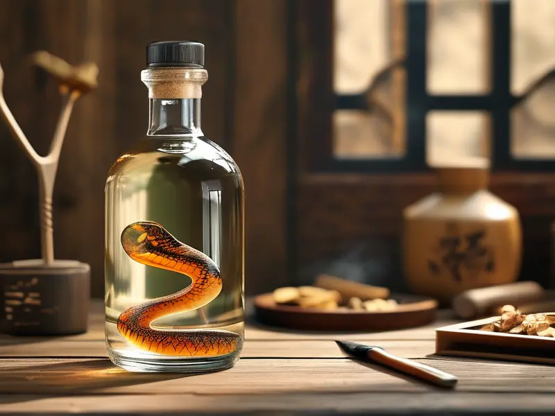 蛇泡酒制作过程展示图