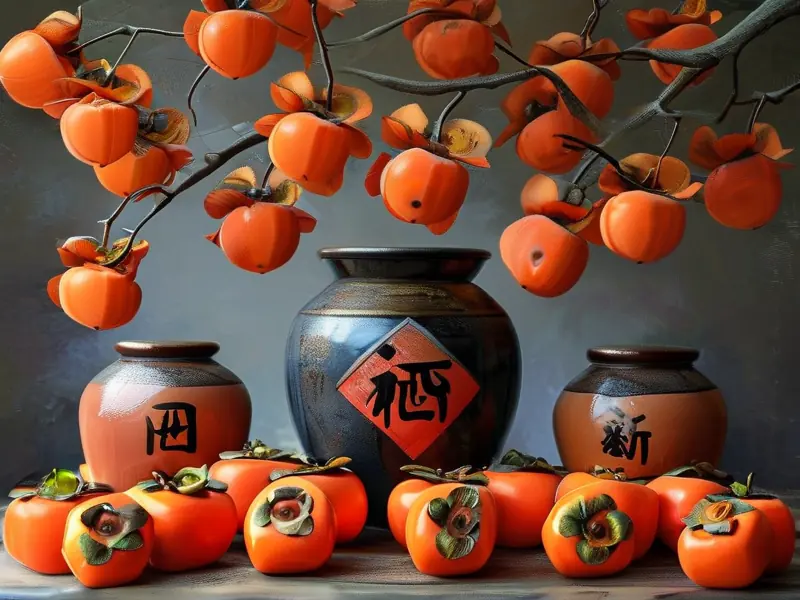 家庭自制柿子酒的制作过程展示