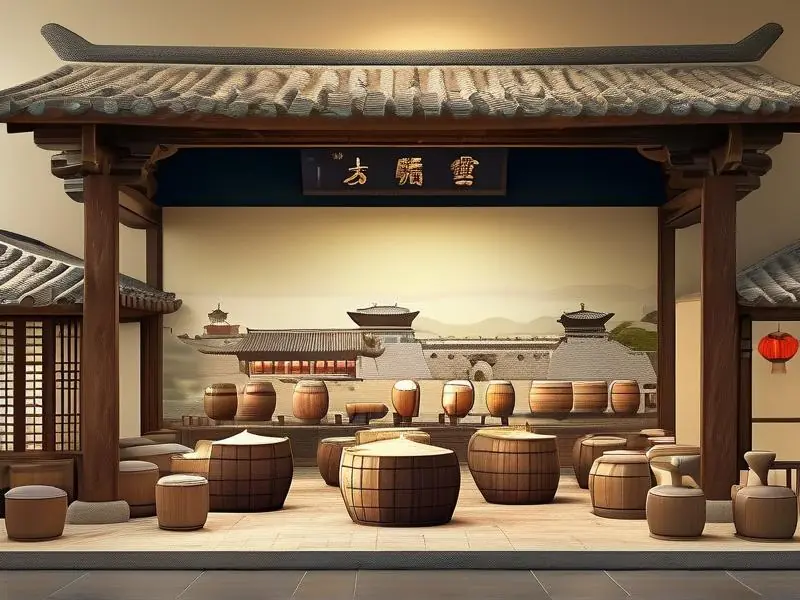 唐代酿酒工艺场景复原图