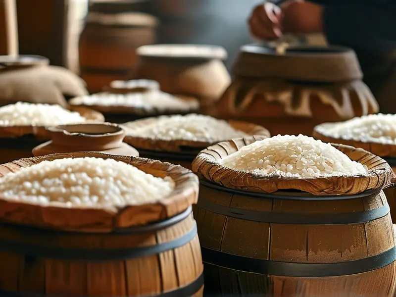 杨林肥酒传统酿造工艺与原料展示图