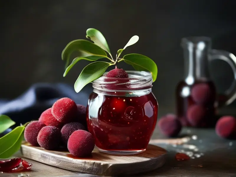 杨梅甜酒制作过程及成品展示