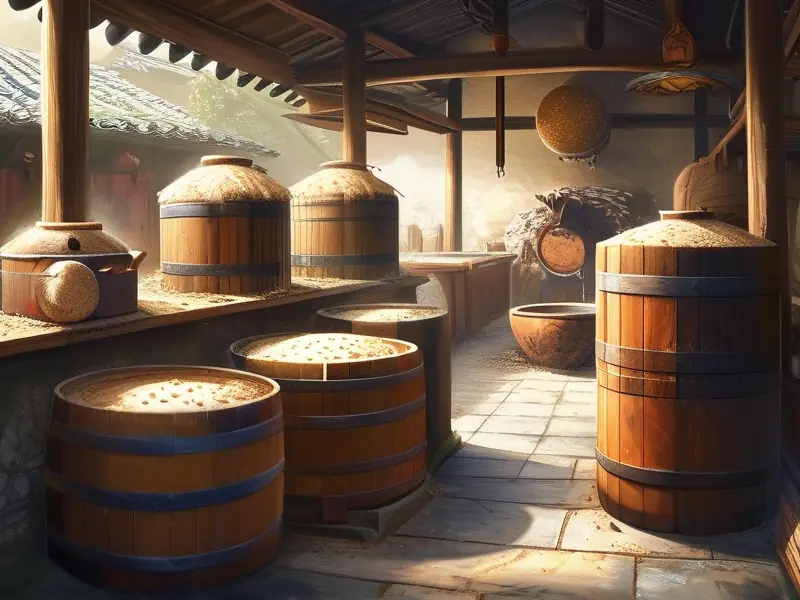 原浆酒古法酿造传统工艺现场