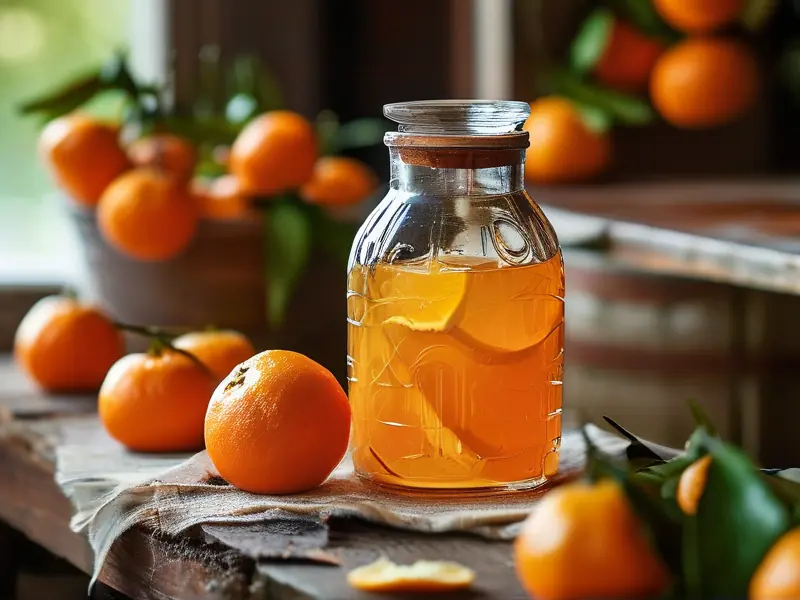 家庭自制桔子酒制作过程实拍图