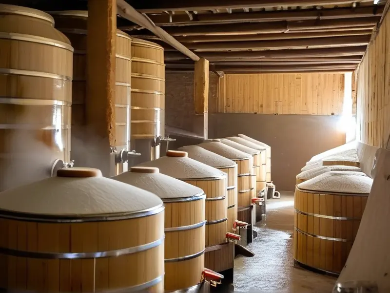 糯米白酒酿造过程示意图