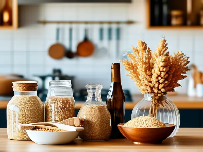 家庭酿酒工具与原料摆放