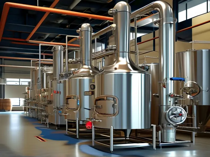 蒸馏白酒酿造设备在酿酒车间的实际操作场景