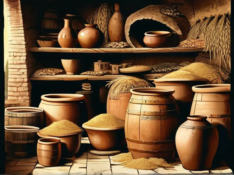 古代酿酒场景与工具展示