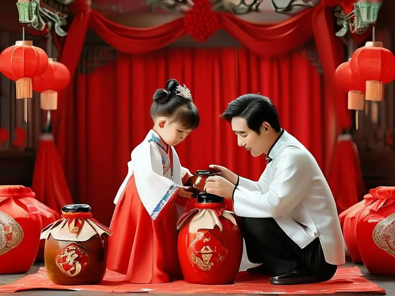 周岁礼封酒仪式现场照片