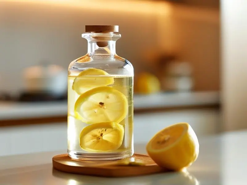 自制柠檬酒材料准备与混合过程