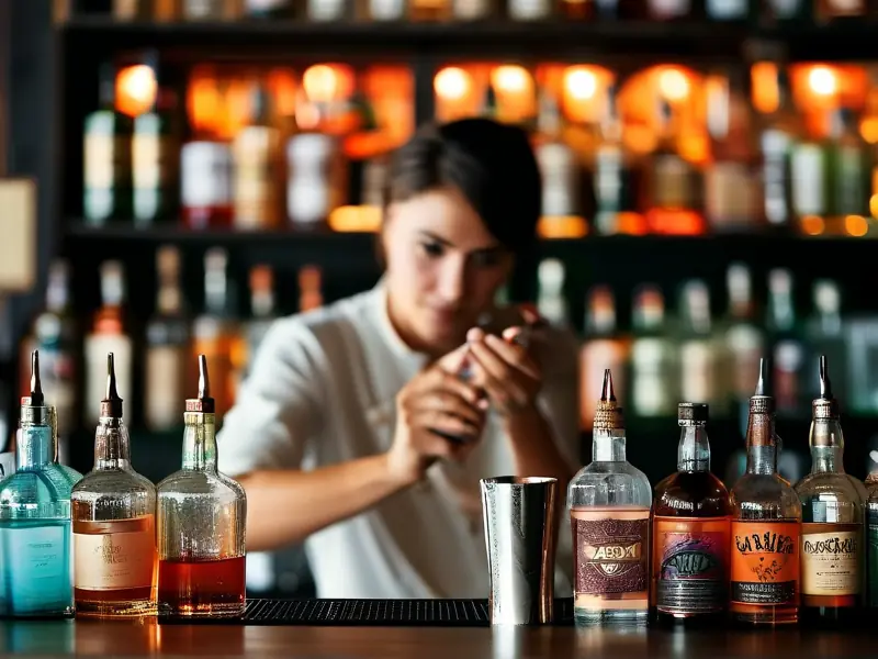 专业调酒师调制鸡尾酒现场教学