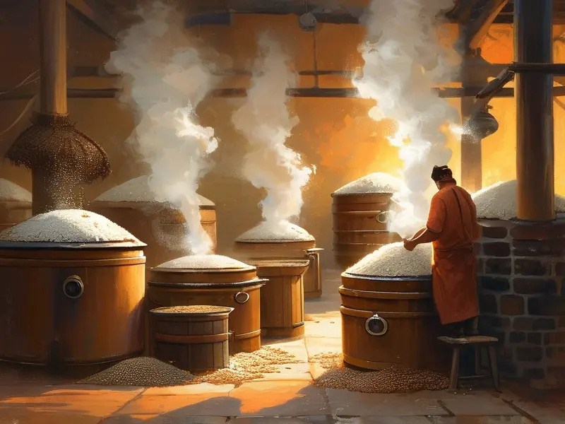 传统白酒酿造过程实景展示