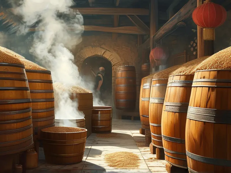 传统纯粮食高度白酒酿造过程