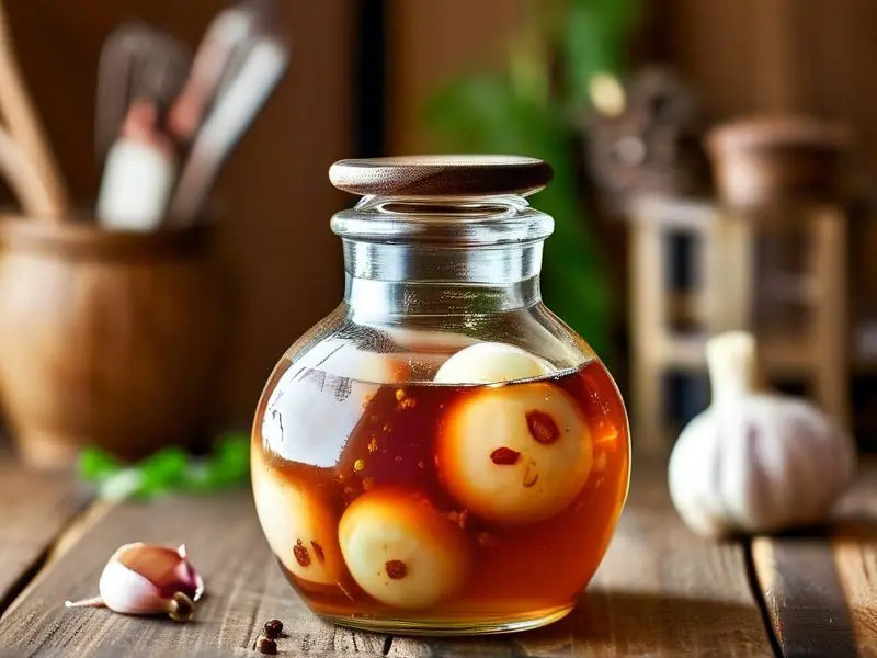 家庭自制大蒜酒发酵过程实拍图