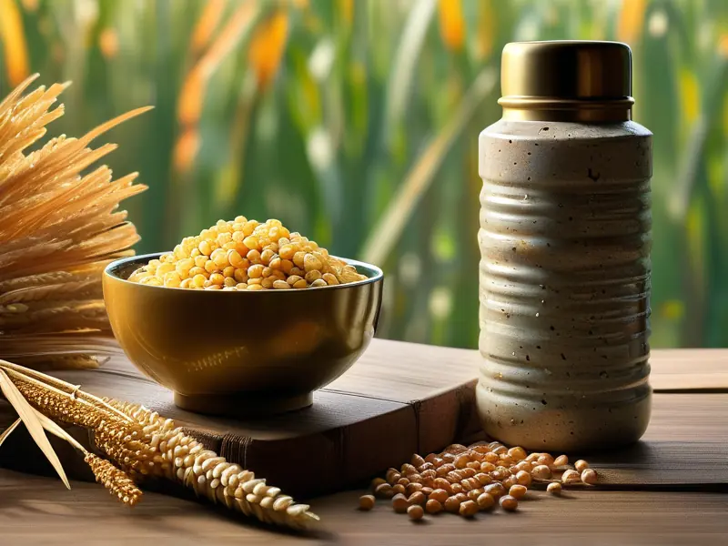 自制打窝酒米的原料和成品展示