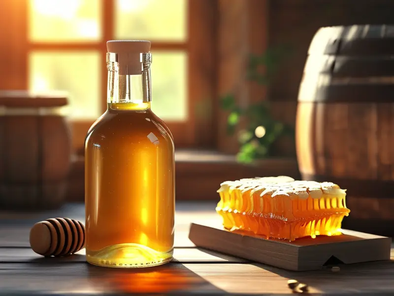 蜂蜜酒酿造原料和成品展示