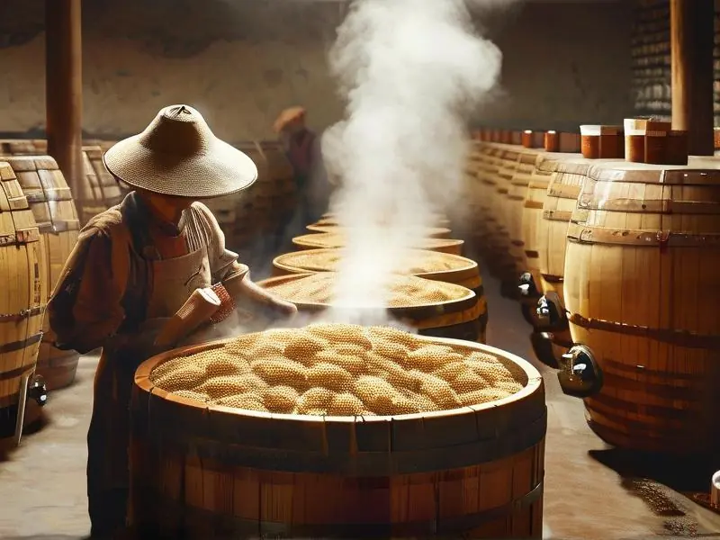 高粱酒传统酿造过程展示