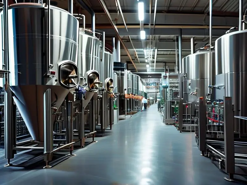 工业酿酒生产线实景图