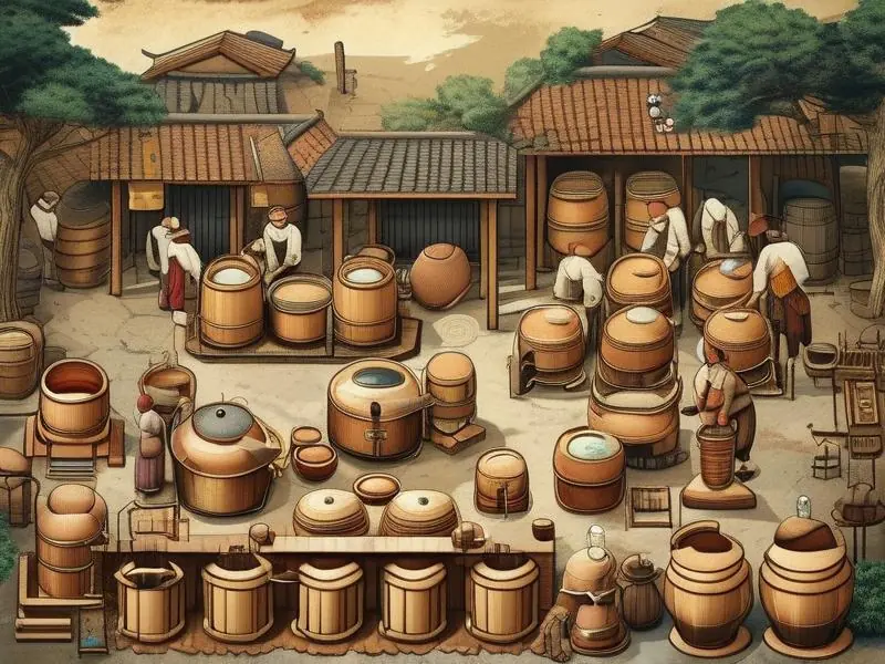 古代酿酒工艺图展示古人酿酒全过程