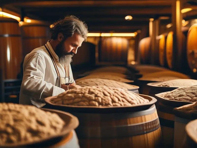 固态发酵酿酒过程实拍