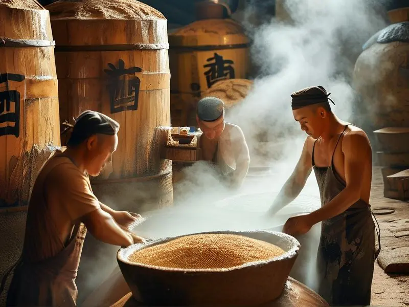 酱香型白酒传统酿造工艺现场