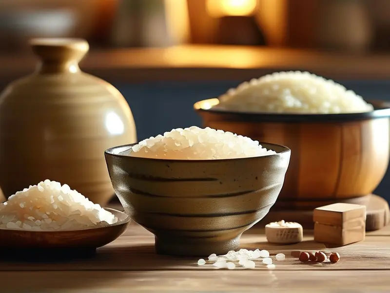 家庭自酿米酒成品展示及原料