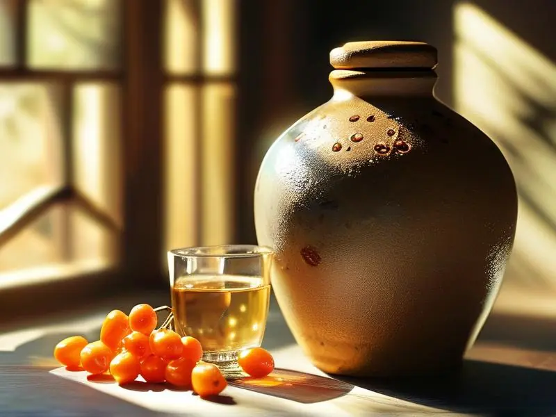 金樱子泡酒原料与制作过程实拍图