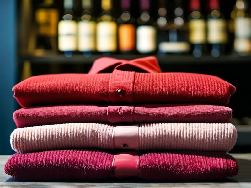 酒红色衣物褪色过程对比图