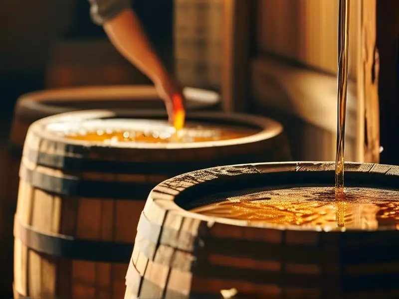 传统老酒酿造过程实拍图