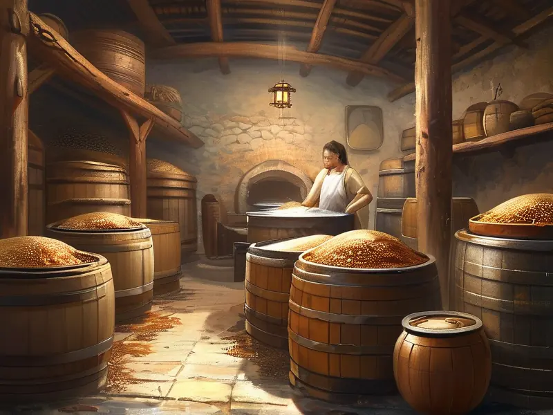 传统粮食酿酒工艺现场