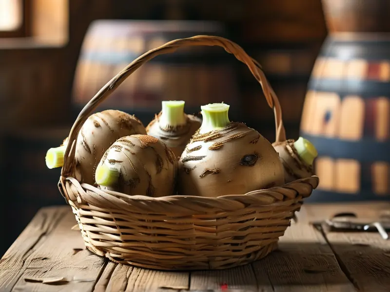 魔芋酿酒原料与器具展示