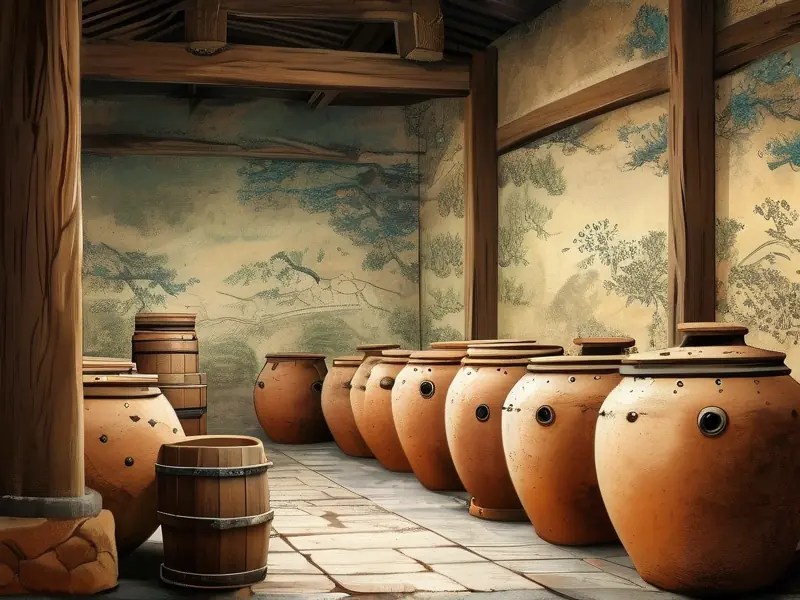 古代酿酒场景展示传统酿酒工艺