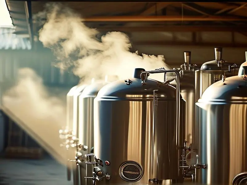 专业级不锈钢酿酒设备工作场景实拍