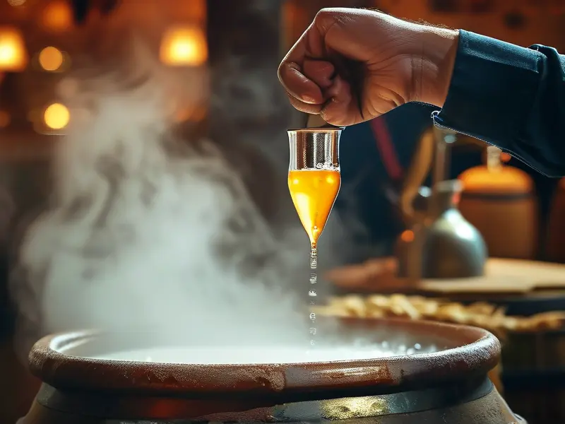 专业酿酒师使用碘试法判断糖化完成度