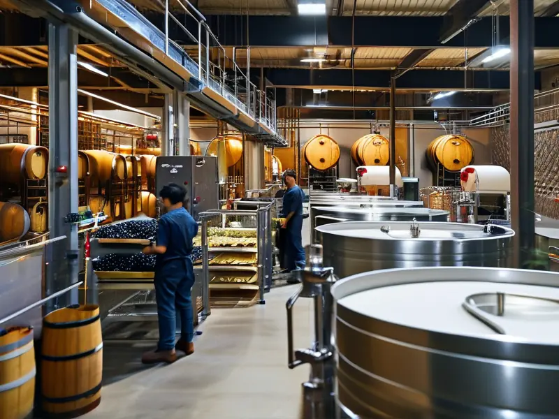 葡萄酒厂生产工艺流程实景展示