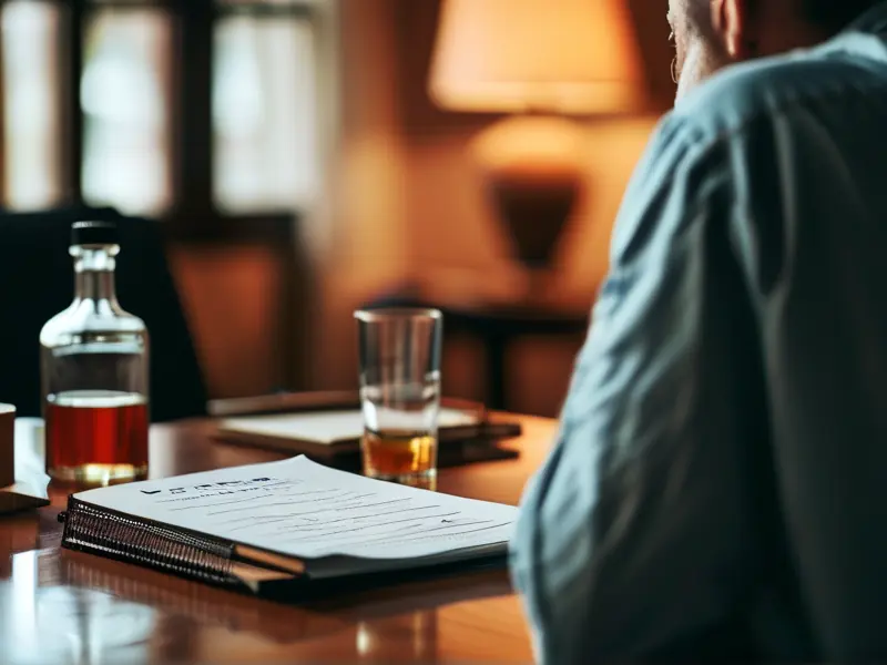 医生与酗酒者讨论强制忌酒方案