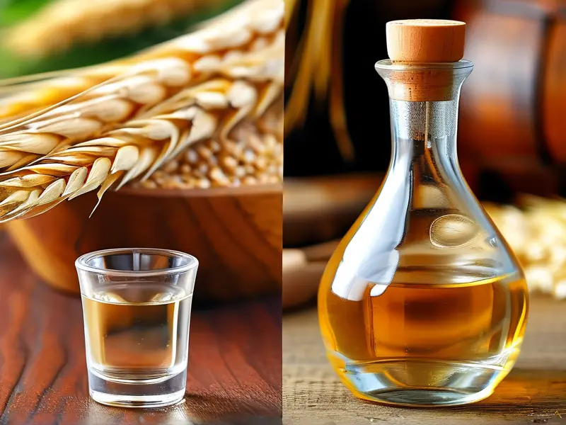 粮食酒与酒精勾兑酒对比图