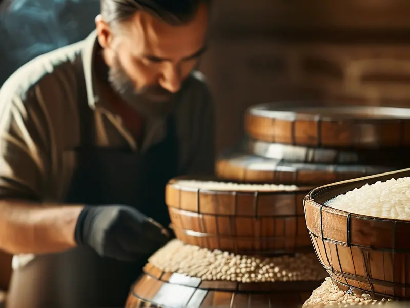 专业酿酒师演示家庭米酒制作过程