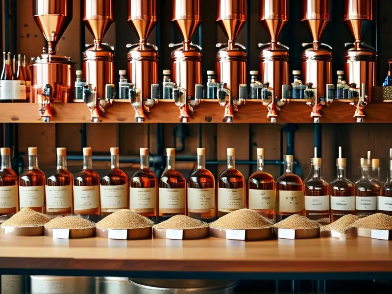 食用酒精酿造车间工作场景与成品展示